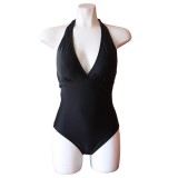 Maillot de bain 1 pi&egrave;ce NOIR r&eacute;tro