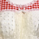 Nuisette vichy tulle et dentelle