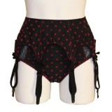 Porte Jarretelles coeur velours fushia Melle fred