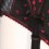 Porte Jarretelles coeur velours fushia Melle fred