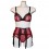 Porte jarretelles 6 rouge tulle Melle Fred