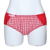 Culotte vichy rouge et blanc